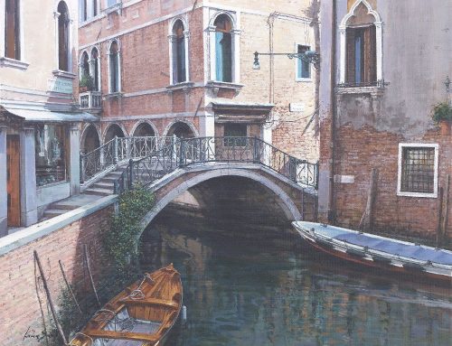 Rio a Venezia 50x40cm acrilico su tela