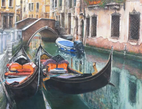 Two gondolas in Venice